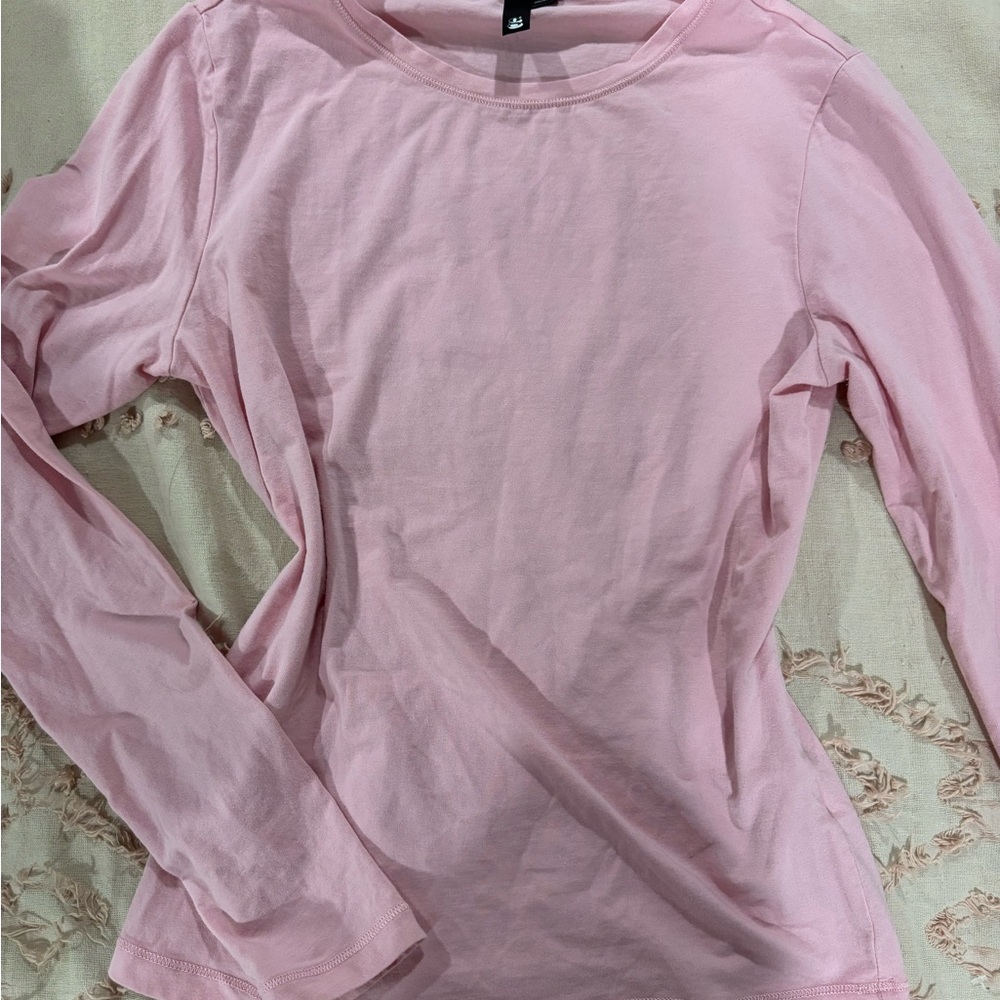 Garage Light Pink Long Sleeve Tee